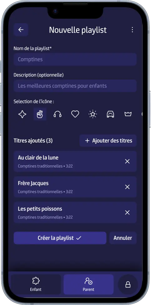 New Playlist Screen